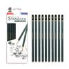 Morning glory Standard 4B Sketching and Drawing Pencil Set, for Beginner Pro-artists, Black Graphite Sketch Pencils Set (10 Pcs)
