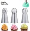 Cupcake Stainless Steel Sphere Ball Shape Icing Piping Nozzles Pastry Cream Tips Flower Torch Pastry Tube Decoration Tool