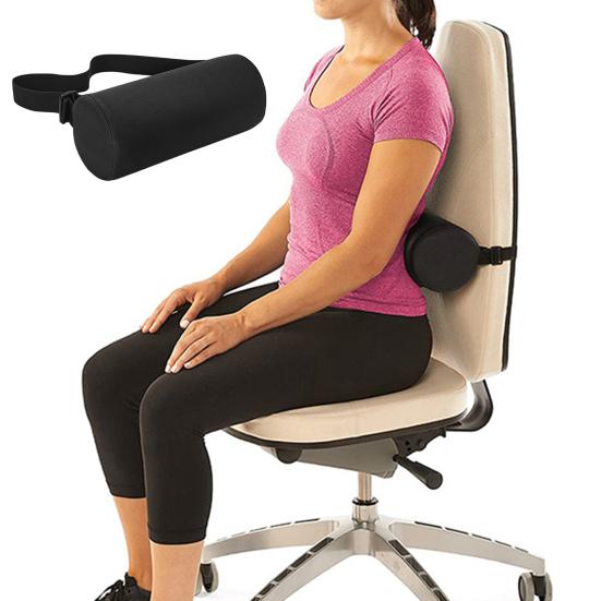Lumbar Roll Pillow Memory Foam Relieve Back Pain Improve Posture Waist Support Home Vehicle Accessories