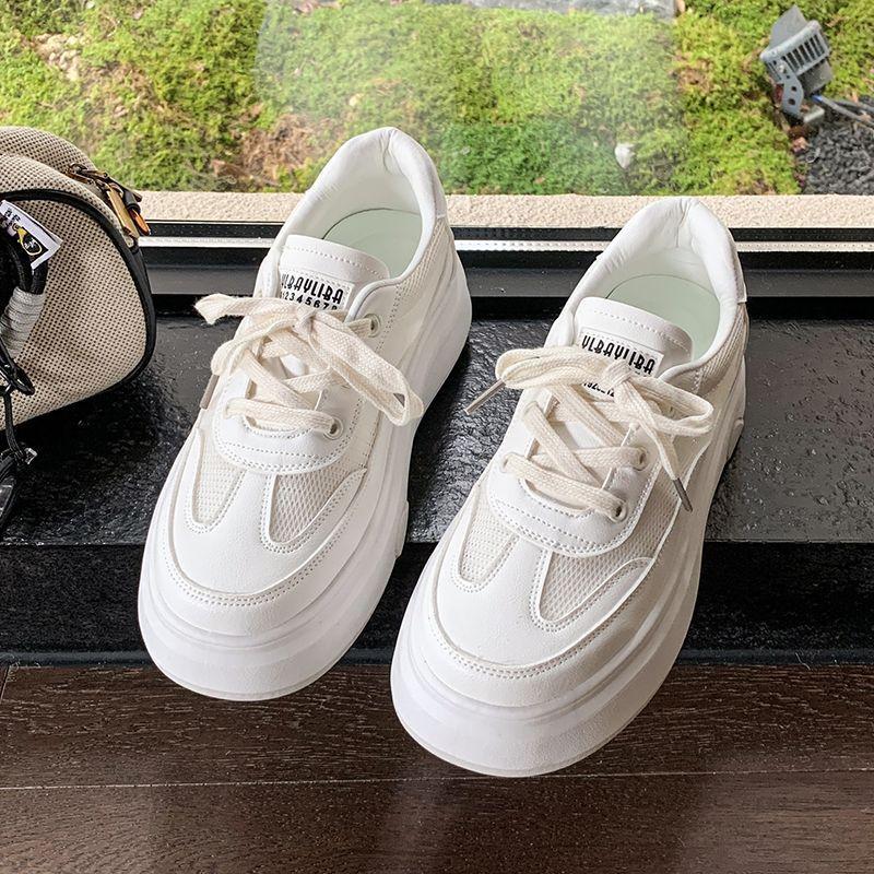 Mesh Breathable Thick-soled White Shoes Women's New Summer Thin Versatile Casual Sports Board Shoes