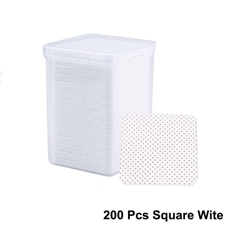 200-Piece Heart-Shaped Nail Polish Remover Pads & Eyelash Glue Cleaning Cotton Pads Set