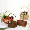 Sundries Organizer Rattan Storage Baskets Imitation Rattan Garden Picnic Basket