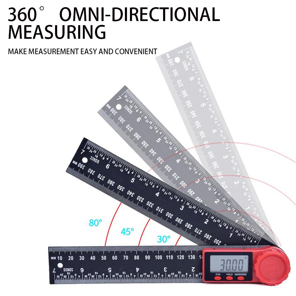2-in-1 Digital Angle Meter Inclinometer Digital Angle Ruler Electronic Goniometer Protractor Angle Finder Measuring Tool