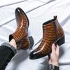 Brand Retro Comfortable Men Ankle Boots Side Zipper Leisure Walk Footwear Basic Boots Fashion Casual Leather Mens Chelsea Boots