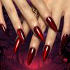 [Top-Rated] 30pcs Fashion Long Almond Shape Nails Red Cat Eye Halloween Press On Nails Acrylic Nails Fake Nails Nails Manicure Set Detachable