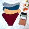 Sexy Cute Style Cotton Briefs for Women Solid Color High Elastic Underwear Comfortable Underwear