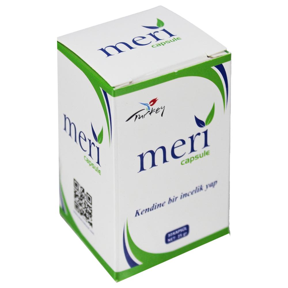 Meri Natural Herbal Capsule – Slimming & Detox Support with Green Tea, Guarana & Mastic – 100% Natural Dietary Supplement