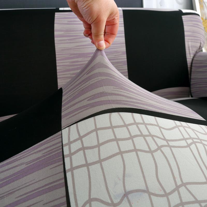 1 /2 /3 /4 Seat Geometric Sofa Cover Stretch Sofa Cover For Living Room L Shaped Chaise Longue Couch Slipcovers Furniture Protector