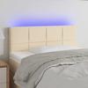 VidaXL LED Headboard Bedroom Furniture Single Bed Accessory Headboard Bed Frame Interior Cream 3121599