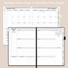 2026 Planner A5 Hardcover Daily Organizer with 12-Month Calendar Goal Tracking And Elastic Closure Productive Daily Agenda Book for