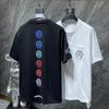 8555 2025 Summer New High Quality Cotton Round Neck Loose Large Size Men's and Women's T-shirt Couple T-shirt