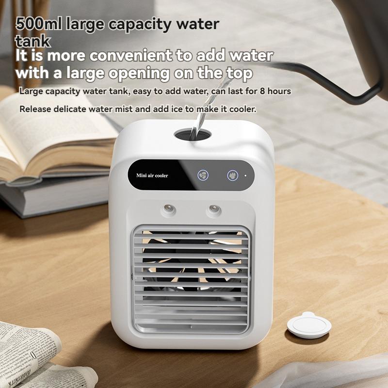 Spray Desktop Air Cooler USB Spray Mini Small Air Conditioning Fan Desktop Cold Fan Dormitory Mobile Summer Refrigeration