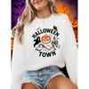 Halloween Town Pumpkin Lantern Prints Sweatshirts Women Loose Basics Hoodies Warm Crewneck Clothes Winter Casual Pullover