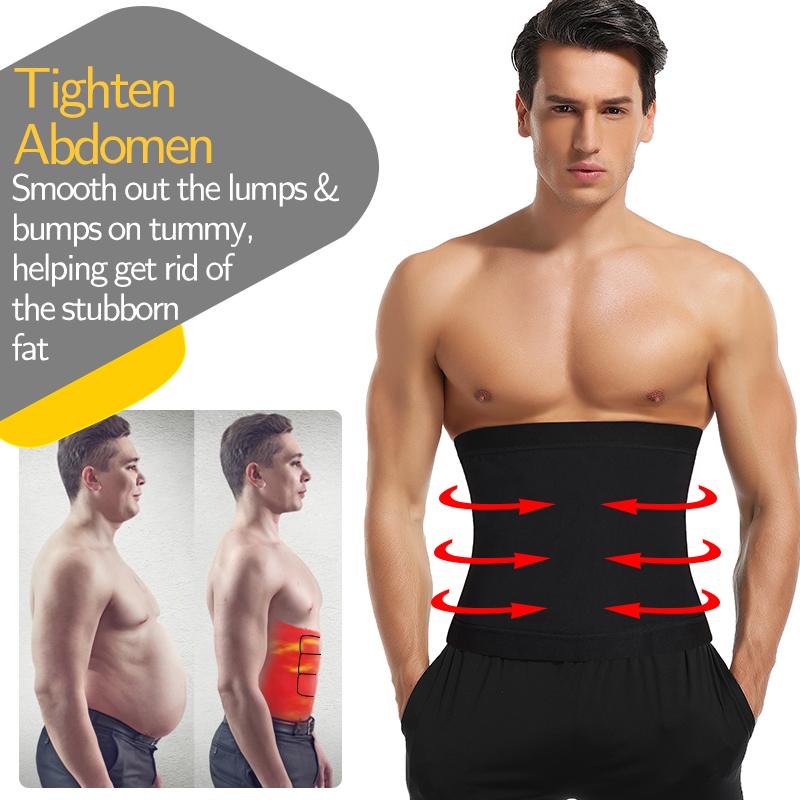 Men Sweat Waist Trainer Sauna Belt Tummy Control Body Shaper Belly Shapers Weight Loss Workout Fat Burner Slimming Shapewear