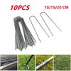 10Pcs Tent Pegs 15cm Camping Galvanized Steel Nail