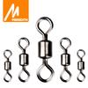 MEREDITH 50PCS/Lot Fishing Swivel Sizes Solid Connector Ball Bearing Snap Fishing Swivels Rolling Stainless Steel Beads