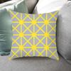45x45cm Fashion Yellow Geometric Printing Pillowcase Sofa Hotel Office Seat Lumbar Cushion  Cover Home Decoration