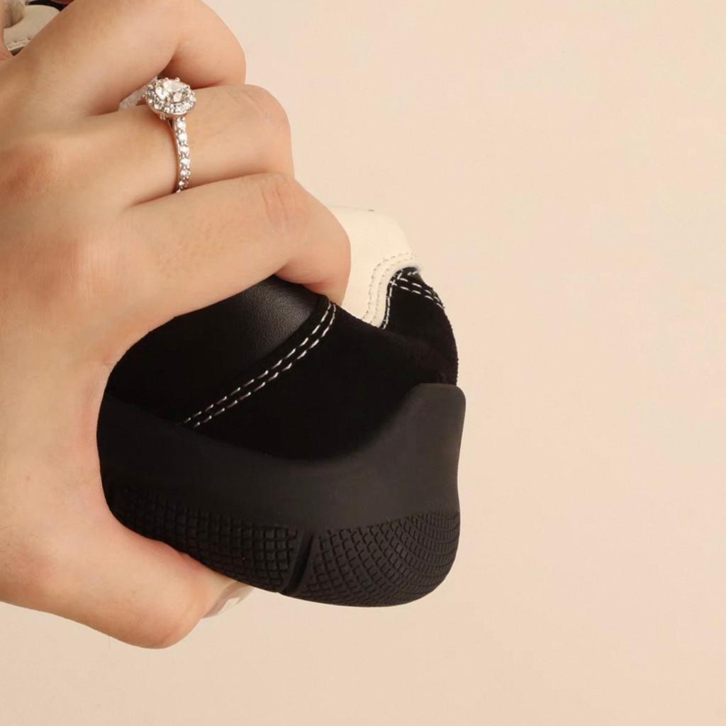 Sheepskin Version~ Grape Mother Lace-up Color Matching Round Head Versatile Comfortable Sports and Leisure Inner Height Increase Leather Training