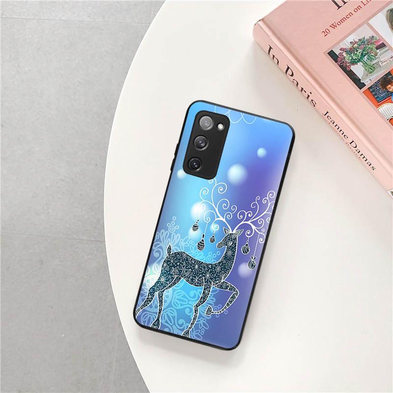 Phone Case For Samsung S22 5G S21 Ultra S20 FE S10 Plus Lite Christmas Santa Snowman Soft Silicone Cover For Galaxy S9 S8 S7 A91