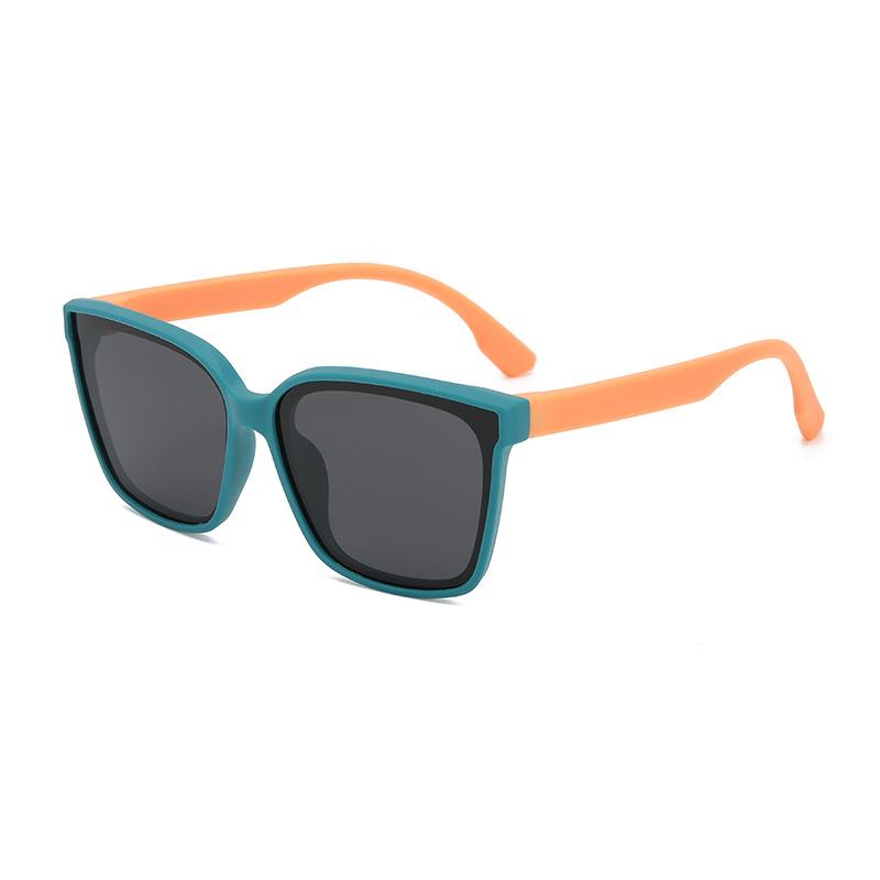 New Baby Sunglasses Square Frame Polarized Fashionable Cute Color Block Children's Sunglasses 23052