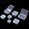 2Pcs Mini Square Boxes Clear Plastic Jewelry Storage Case Container Packaging Box For Earrings Rings Beads Collecting