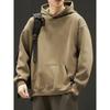 2024 Autumn/Winter New Men'S Solid Color Hoodie With Thick Velvet Coat/Regular Coat Heavy Hooded Top