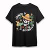 Women's Plus Size Classic T-Shirt Mexican Fiesta Skull Guitar Cactus Pattern Tee