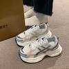 Platform Dad Shoes Women 2025 New Spring and Summer Breathable Mesh Students Running Fried Street Lightweight Casual Sports Shoes