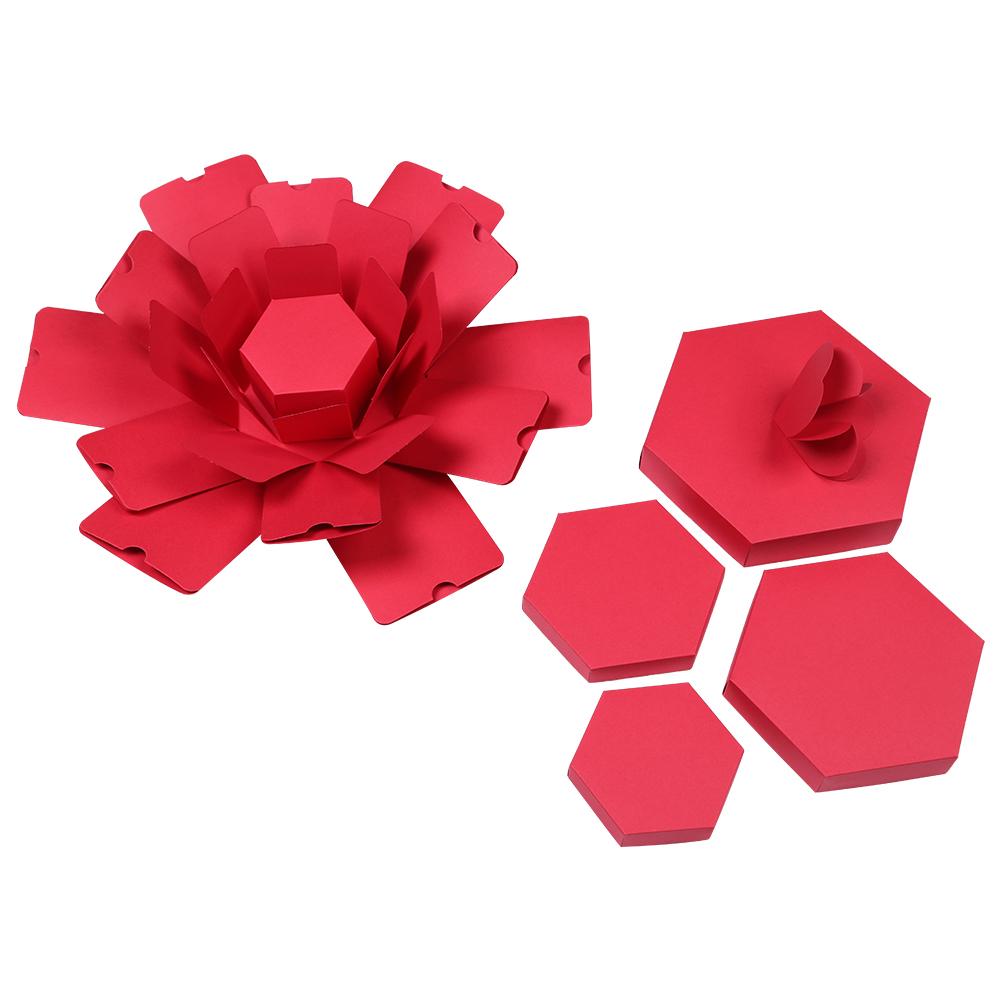 Hex Explosion Box DIY Photo Album Scrapbook Bomb Box Birthday Gift Xmas Surprise