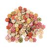 Flower Buttons Retro Rich Styles Vivid Colors Durable Wood Wide Application Craft Buttons for