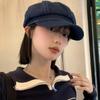 Vintage Octagonal Caps Back Closed Newsboy Cap Fashion Women Denim Beret  Unisex