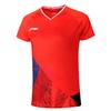 International Player Edition Breathable Quick-Dry Straight-Cut Short Sleeve T-Shirt Women Tops Deep-Red AAYR374-2
