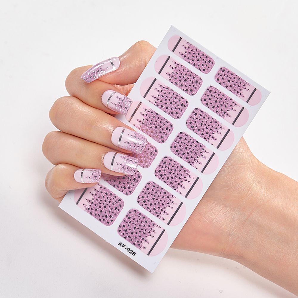 Girls Press On Nail Self Adhesive Nail Polish Strips Nail Art Decal Nail Stickers Full Nail Wraps