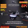 New P18 RC Drone ESC 8K HD Dual Camera Brushless Optical Flow Positioning WIFI FPV Obstacle Avoidance Quadcopter Toy Aircraft Kids Gift