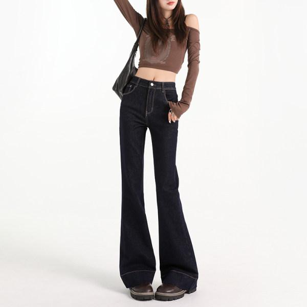 High Waisted Slightly Flared Jeans for Women In Spring Slim Fit and Slim Horseshoe Pants Stretch Bell-bottom Pants for Women In Spring