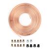 25ft Brake Line Tubing Copper Nickel Plated 316in OD with Fittings for Hydraulic Braking Fuel