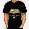 Men's T-shirts Sloth Mode Graphic Tees Y2k Short Sleeve Shirt Men Cartoon Animal Streetwear Tops Funny Sloth Homme Camiseta