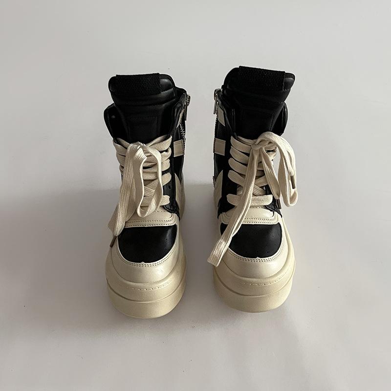 Fashion Shoes for Women Women's Ankle Boots Trendy Retro High-top Women's Shoes Fashion Casual Chunky Platform Luxury Designer Sneakers