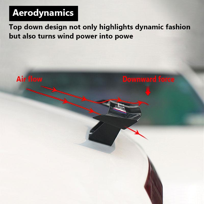 Car Rear Spoiler Mini Spoiler Wing Small Tail Emblem Sticker Decoration For BMW M E34 E36 E60 E90 E46 E70 F10 F20 F30 X5 X6 X1 M3 M5 M6 E71 F01 F02