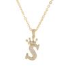 Zircon Crown Necklace New Necklaces Fashion Women's Necklace Pendant Simple English Letter Necklace
