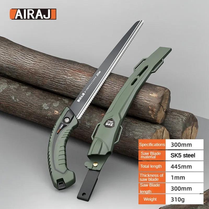 AIRAJ Hand Saw , Japanese Style Saw, Tree Sawing Tool , Garden Logging Tool , Woodworking Saw , Household Small Handheld Sharp