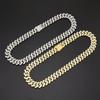 15mm Diamond Rhombus Cuban Chain with Butterfly Clasp - Trendy Hip Hop Choker Necklace
