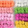 144pcs 2cm Lace Foam Rose Flower Heads Bouquet Wedding Home Decoration Scrapbooking DIY Wreath Gift Teddy Bear Artificial Flower