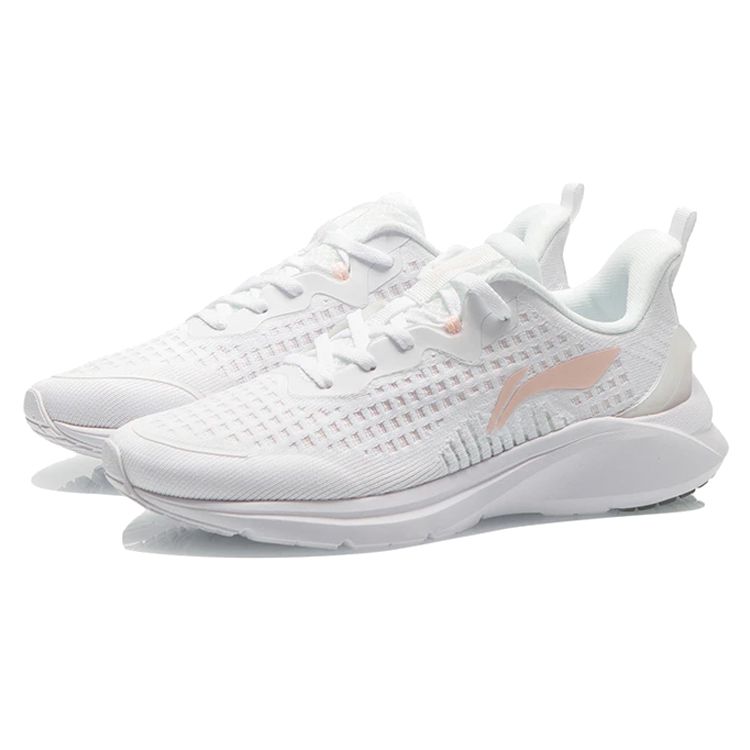 Li-Ning Легкие дышащие кроссовки с низким верхом женские кроссовки белые ARSR044-2