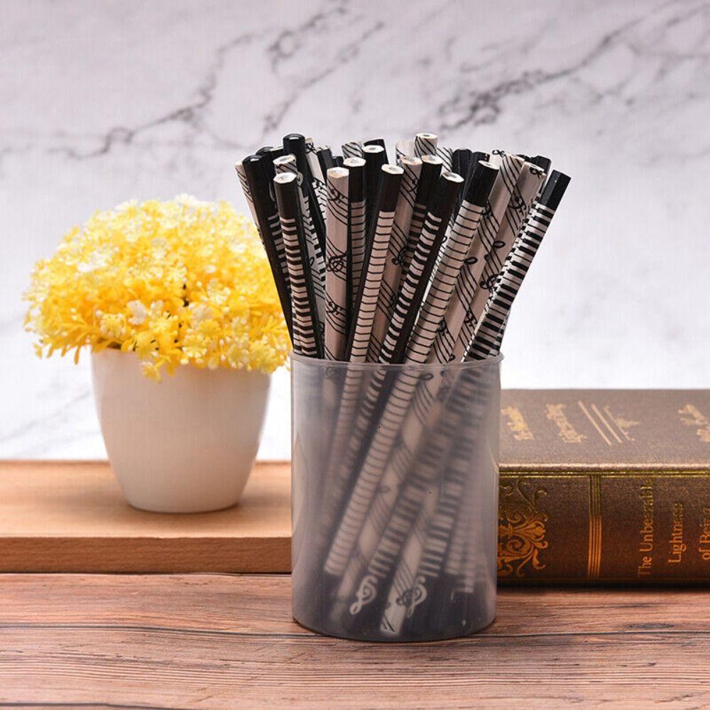 Office Supplies Crafts 175mm Musical Note Pattern Graphite 2B Pencil Writing Tools Wooden Pencil