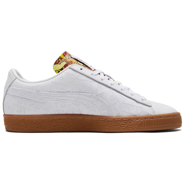 Romero Britto X Puma Basket Embroidered - White Gum Unisex Sneakers 381095-01