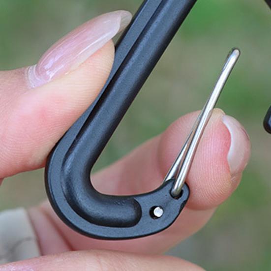 10Pcs Climbing Carabiner Heavy Duty Lightweight Portable Outdoor Hiking Camping Backpacking D-shaped Ring Buckle Snap Hook Clip
