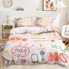 Three-Piece Birthday Decoration Quilt Cover Pillowcase Digital Printing Kit Bedding