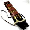 Brass Victorian Style Handle Wood Walking Stick Cane with Leather Cover