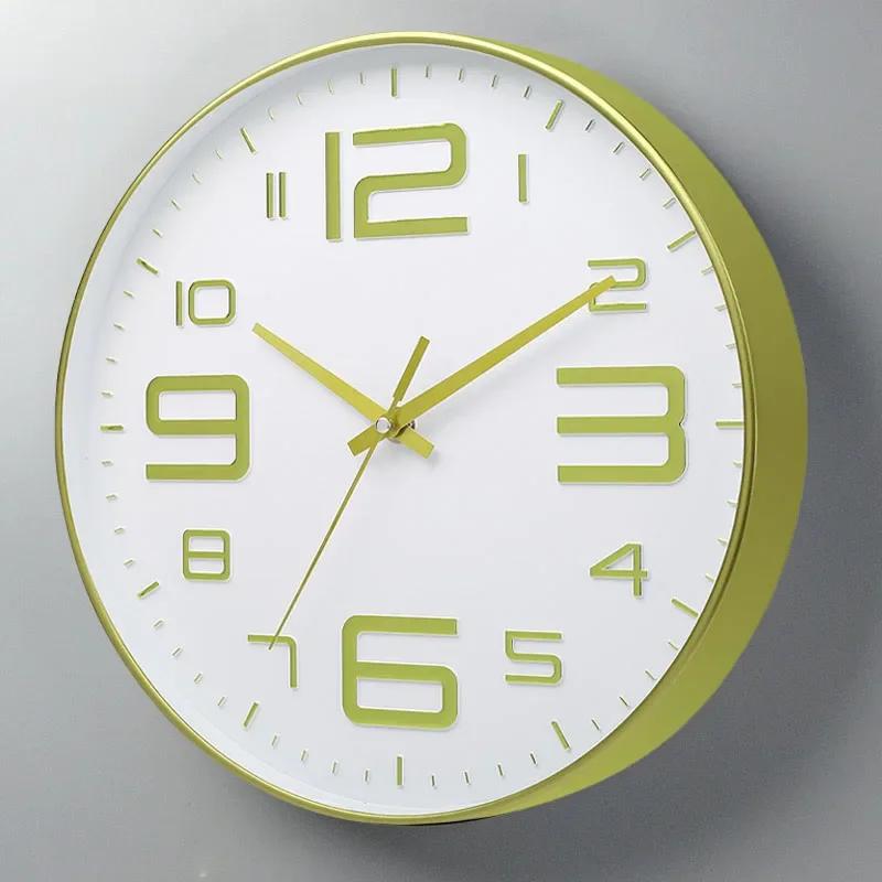 8 Inch Modern Decor Clock Non-Ticking Wall Clock Silent Round Wall Clock Quartz Clocks For Office School Bedroom Living Room